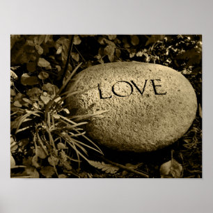 Stone "Liebe" Poster