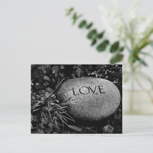 Stone "Liebe" Postkarte (Stehend Vorderseite)