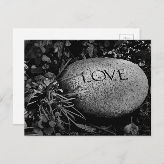 Stone "Liebe" Postkarte (Vorne/Hinten)