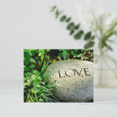 Stone "Liebe" Postkarte (Stehend Vorderseite)