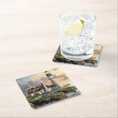 Stone Lighthouse Rechteckiger Pappuntersetzer (Vor Ort)