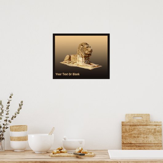 Stone Lion Poster (Küche)