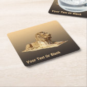 Stone Lion Rechteckiger Pappuntersetzer (angewinkelt)