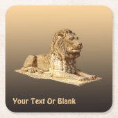 Stone Lion Rechteckiger Pappuntersetzer (Vorderseite)