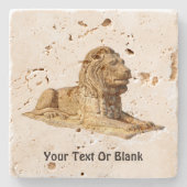 Stone Lion Steinuntersetzer (Vorderseite)