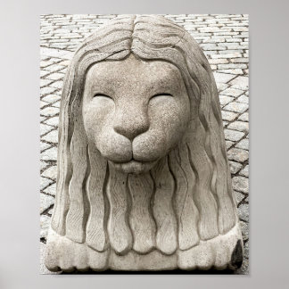 Stone Lion Stockholm Schweden Foto Poster