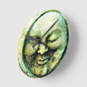 Stone man in the moon runde wanduhr (Winkel)