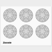 Stone Mandala Runder Aufkleber (Blatt)