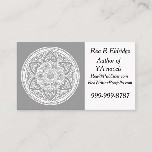 Stone Mandala Visitenkarte (Vorderseite)