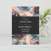 Stone Marble Agate Einladung (Stehend Vorderseite)