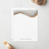 Stone Marble Agate Geode Glitzer Mitteilungskarte (Vorderseite/Rückseite Beispiel)