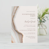 Stone Marble Agate Housewärming Party Einladung (Stehend Vorderseite)