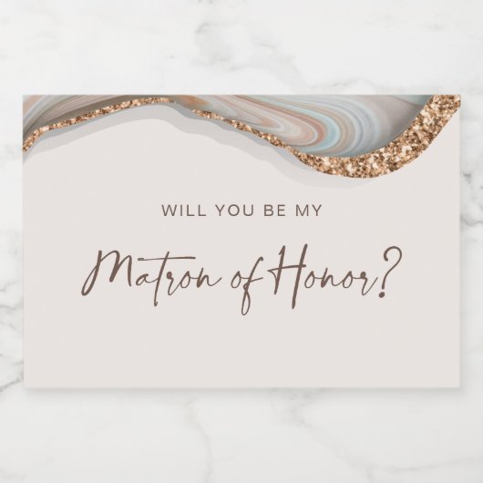 Stone Marble Agate Matron of Honorar Candle Label Lebensmitteletikett (Einzelnes Label)