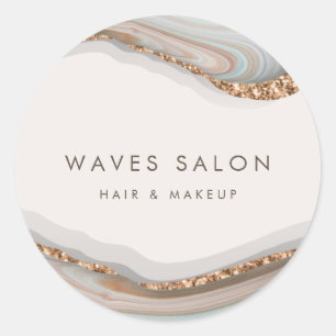 Stone Marble Agate Runder Aufkleber