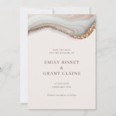Stone Marble Agate Save the Date Einladung (Vorderseite)