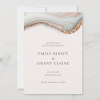 Stone Marble Agate Save the Date