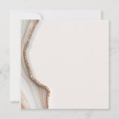 Stone Marble Agate Square Einladung zur Hochzeit (Rückseite)