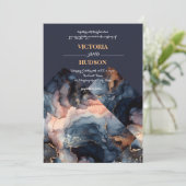 Stone Marble Agate Wedding Einladung (Stehend Vorderseite)