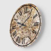 Stone Marble Look Roman Numberal Große Wanduhr (Winkel)