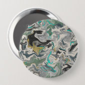 Stone Marbling with Turquoise Veins 4" Round Button (Vorne & Hinten)