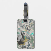 Stone Marbling with Turquoise Veins Double-sided Gepäckanhänger (Rückseite vertikal)