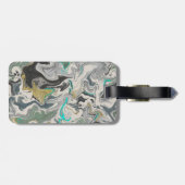 Stone Marbling with Turquoise Veins Double-sided Gepäckanhänger (Rückseite horizontal)