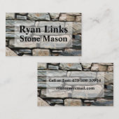 Stone Mason Background Business Cards Visitenkarte (Vorne/Hinten)