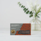 Stone Mason Brick Lay Bau Visitenkarte (Stehend Vorderseite)