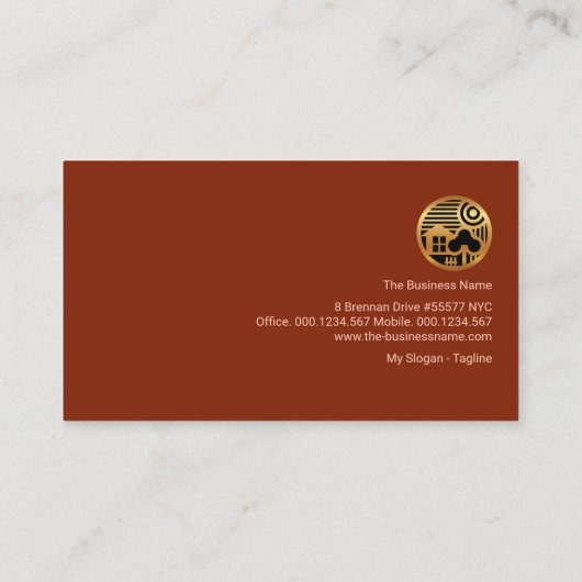 Stone Mason Brick Lay Bau Visitenkarte (Rückseite)