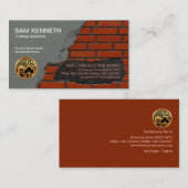 Stone Mason Brick Lay Bau Visitenkarte (Vorne/Hinten)