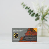 Stone Mason Brick Lay Bau Visitenkarte (Stehend Vorderseite)