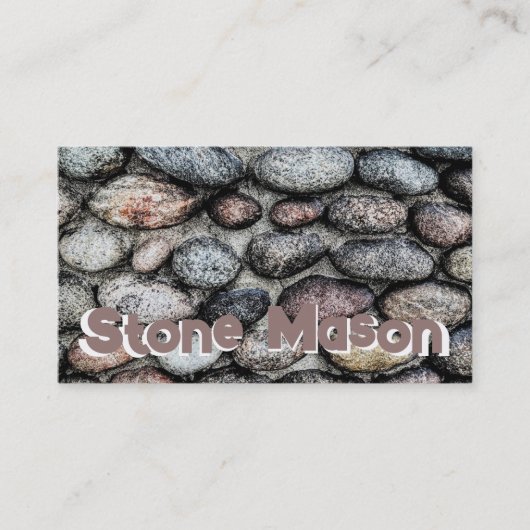 Stone Mason Business Card Visitenkarte (Vorderseite)