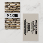 Stone Mason Modern Visitenkarte (Vorne/Hinten)