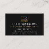 Stone Masonry Brick Mason Visitenkarte (Vorderseite)