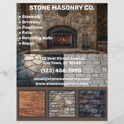Stone Masonry Business Flyer (Vorne)