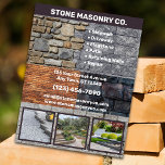 Stone Masonry Business Flyer<br><div class="desc">Steigern Sie Ihr Stone Mauerwerk Geschäft mit Premium Business Cards! Beeindrucken Sie potenzielle Kunden und Fachleute gleichermaßen mit unseren hochwertigen, maßgeschneiderten Visitenkarten, die speziell für Steinmetzereien entwickelt wurden. Diese Karten vereinen Eleganz und Professionalität, um einen starken ersten Eindruck zu machen und Sie in der konkurrenzfähigen Welt der Steinmetzerei auseinanderzuhalten. Aktualisieren...</div>