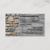 Stone Masonry Company Visitenkarte (Vorderseite)