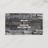 Stone Mauerwerk Construction Business Card Visitenkarte (Rückseite)