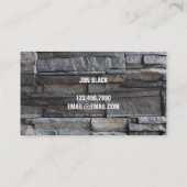 Stone Mauerwerk Construction Business Card Visitenkarte (Rückseite)