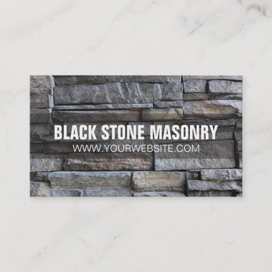 Stone Mauerwerk Construction Business Card Visitenkarte (Vorderseite)