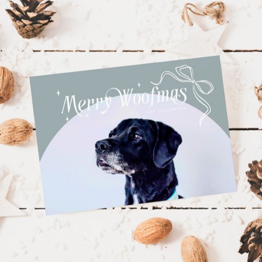 Stone Merry Woofmas Hund Weihnachtskarte Feiertagskarte