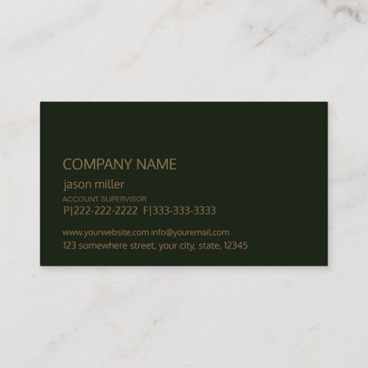 Stone Monogram Marble Orange ID332 Visitenkarte (Rückseite)