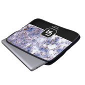 Stone Monogram Marine Laptopschutzhülle (Vorne Knopf)