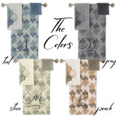 Stone Monogram Watercolor Geometric Pattern  Badhandtuch Set