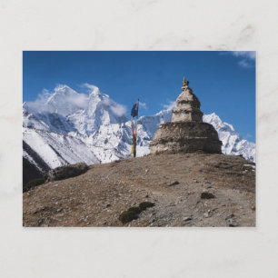 Stone Monument & Snowy Mountains (Himalaya) Postkarte