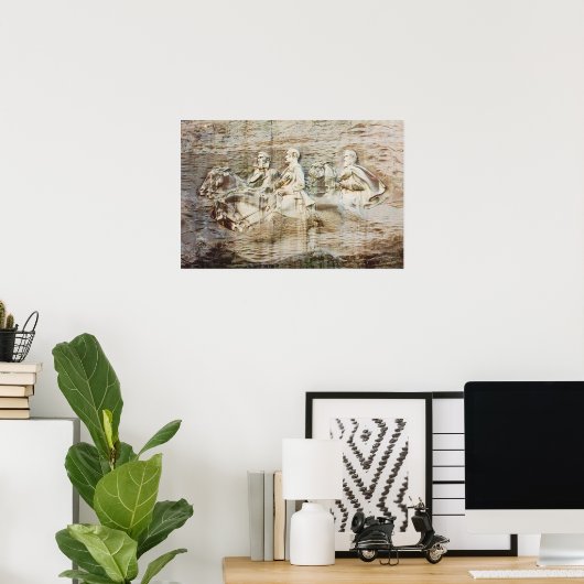 Stone Mountain Carving, Georgia Poster (Heimbüro)