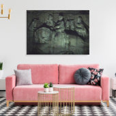 Stone Mountain Georgia Carving bei Nacht Leinwanddruck (Insitu (Wohnzimmer))
