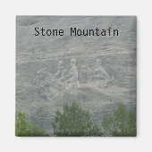 Stone Mountain Georgia Mural Foto Magnet (Vorne)