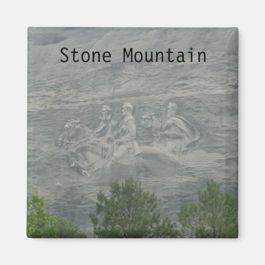Stone Mountain Georgia Mural Foto Magnet (Vorne)