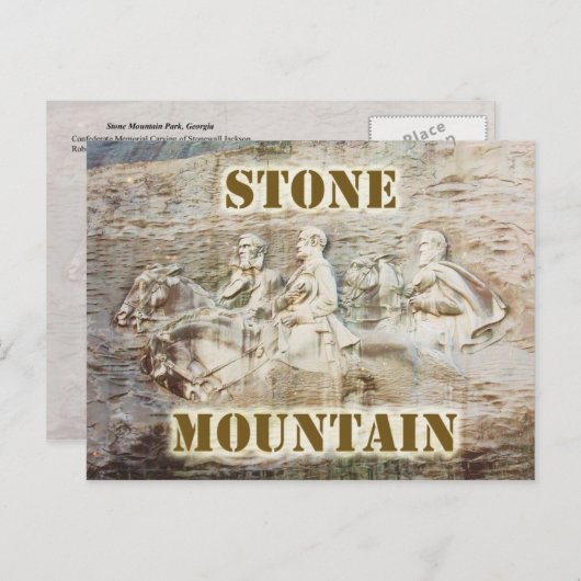 Stone Mountain, Georgia Postkarte (Vorne/Hinten)